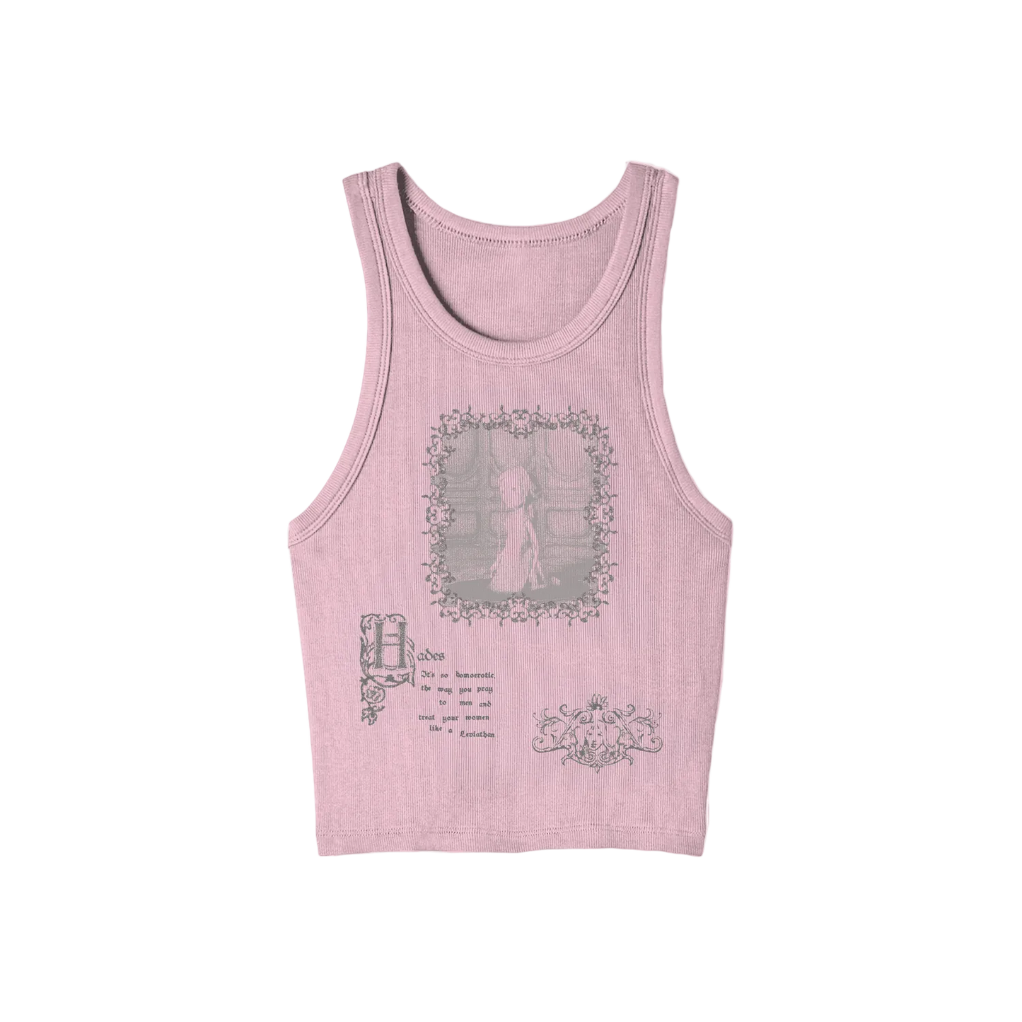 Circle Pink Ribbed Tank