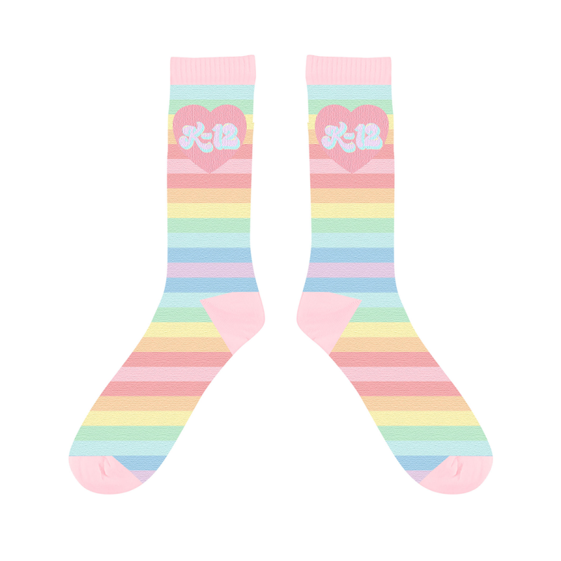 K-12 Rainbow Socks (Large/X-Large)