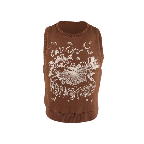 Brown Hypnotized Knit Sweater Vest