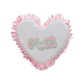 Satin K-12 Heart Pillow