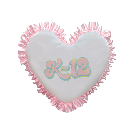 Satin K-12 Heart Pillow