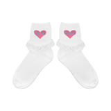 K-12 Lace Heart Socks