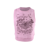 Pink Hypnotized Knit Sweater Vest