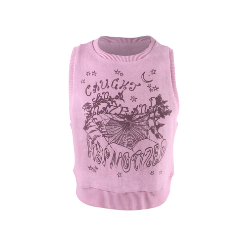 Pink Hypnotized Knit Sweater Vest